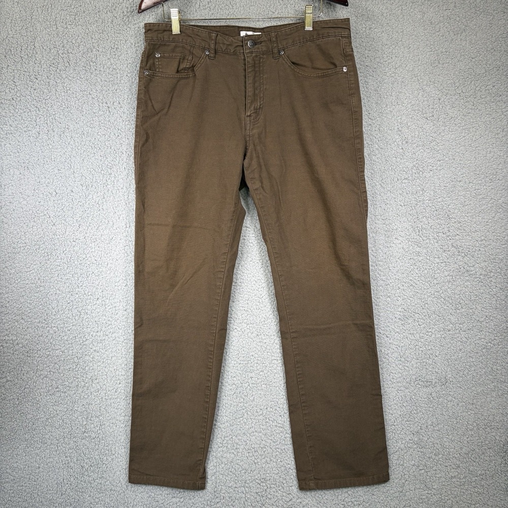 Peter Millar Pants Mens 34 Brown Cotton Stretch 5 Pocket Preppy Golf MF18B96